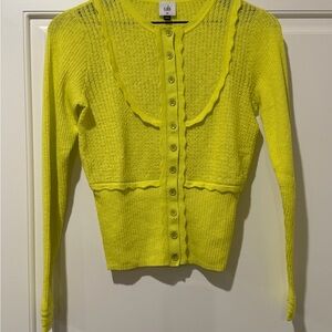 CAbi Women's Neon Yellow Cardigan